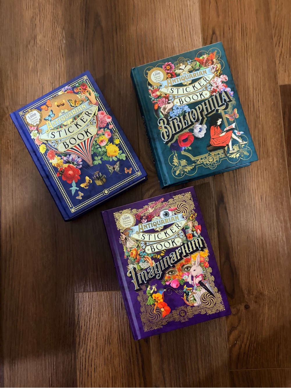 BUNDLE of 3 Antiquarian Sticker Books